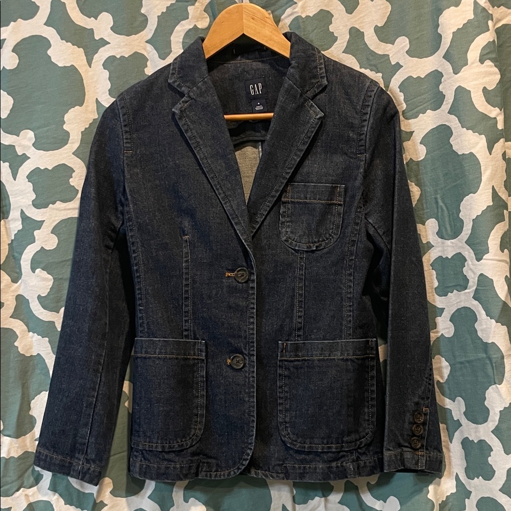 GAP Women's Dark Denim Blazer